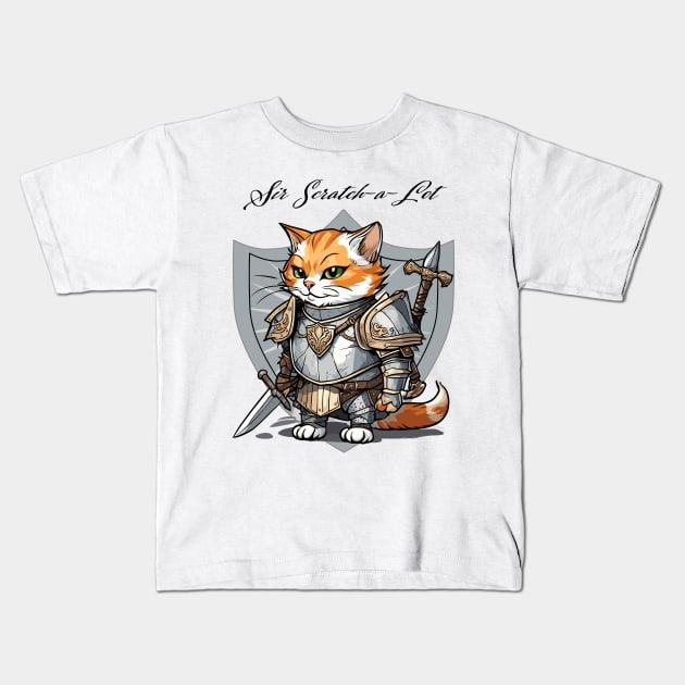 sir cat scratch a lot Kids T-Shirt by Kingrocker Clothing